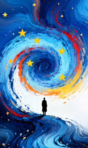 梦幻星空人物油画