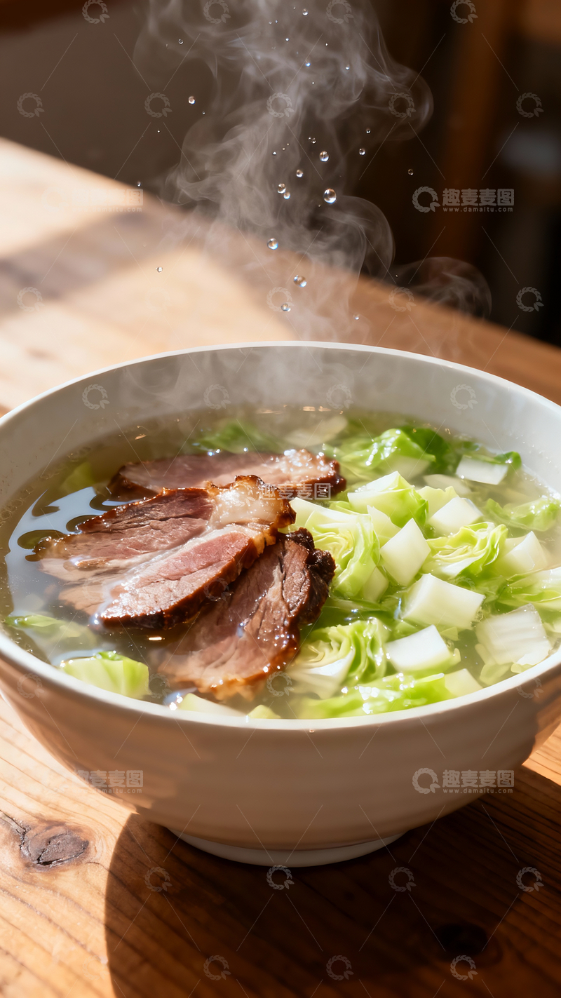 源文件下载【趣麦麦图】火腿白菜汤4