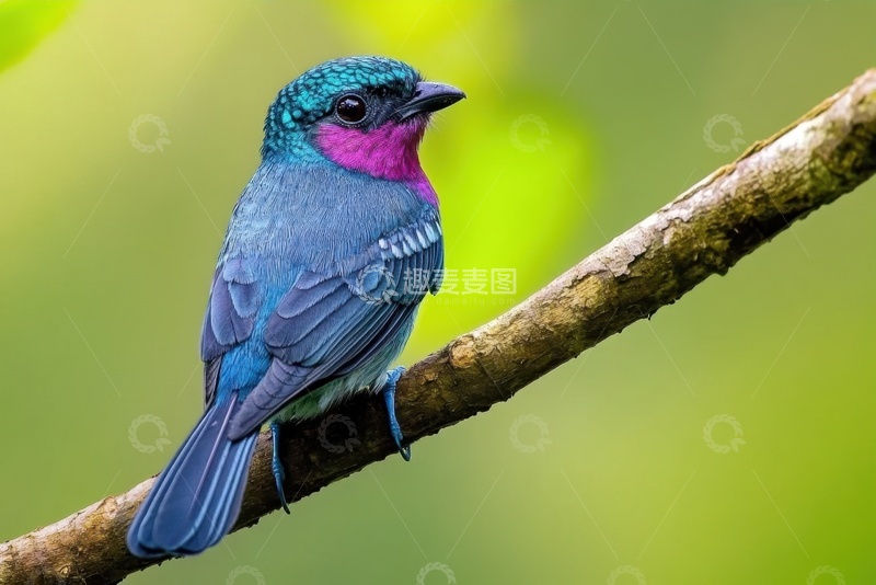 高清大图下载【趣麦麦图】一只美丽的蓝雀