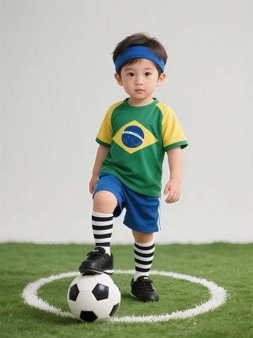 巴西童装足球小将写真