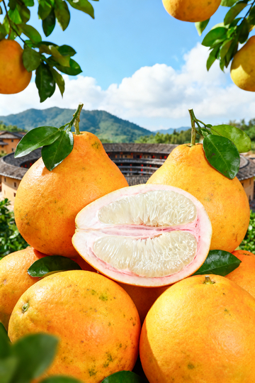 田园风光柚子丰收美景