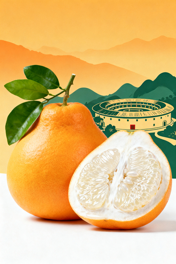 柚子山水插画风格宣传海报设计素材2