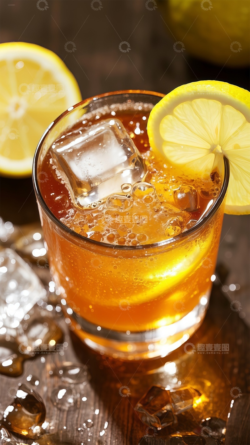 高清大图下载【趣麦麦图】冰爽柠檬饮品特写摄影