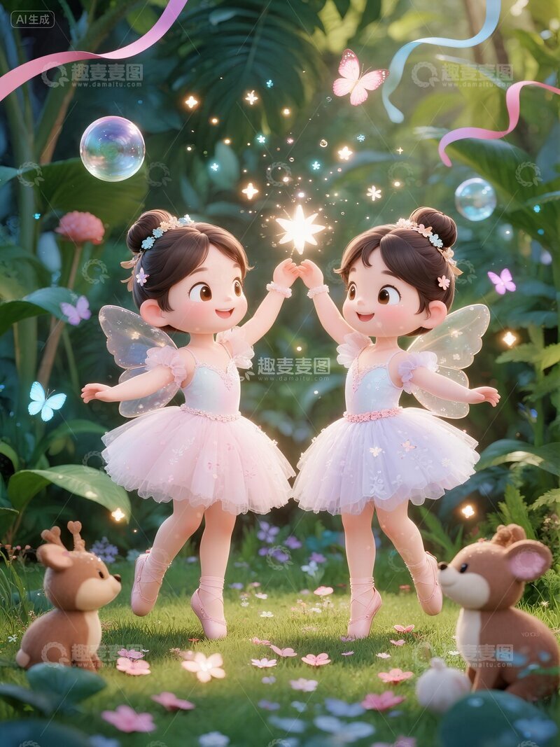 高清大图下载【趣麦麦图】-梦幻精灵童话插画