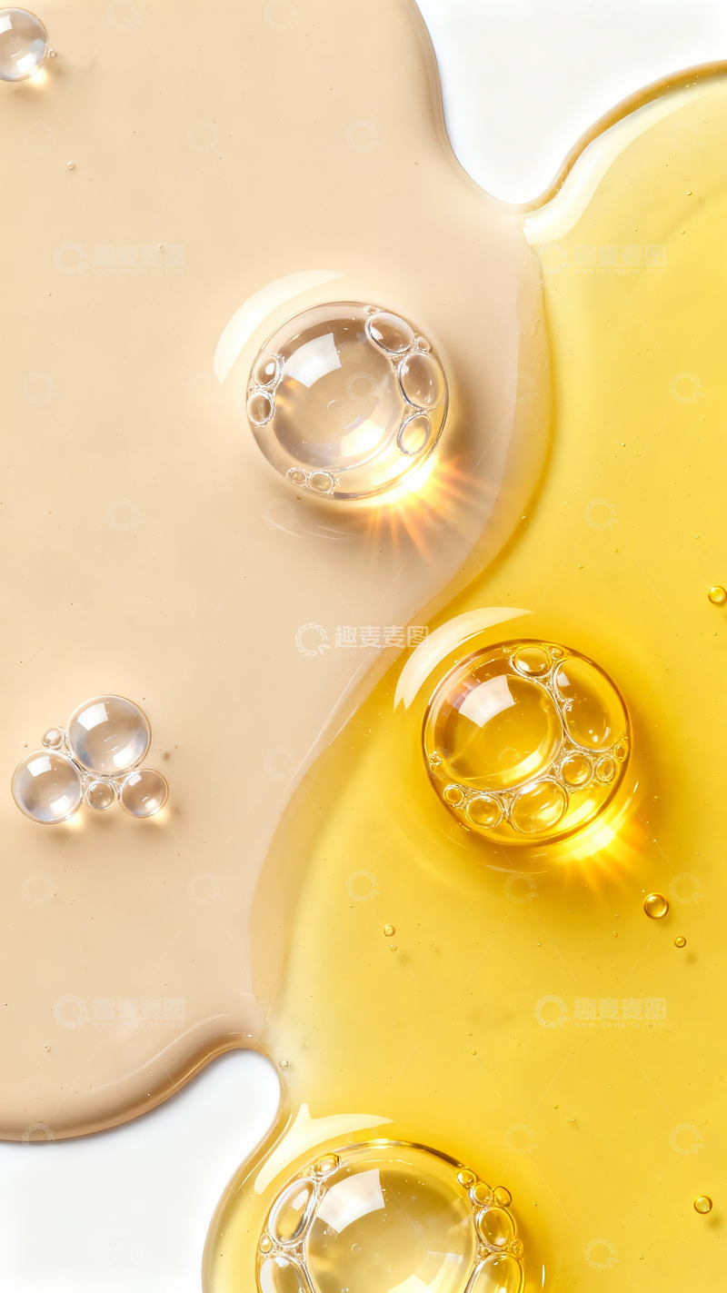 源文件下载【趣麦麦图】三种不同颜色的油脂相融4