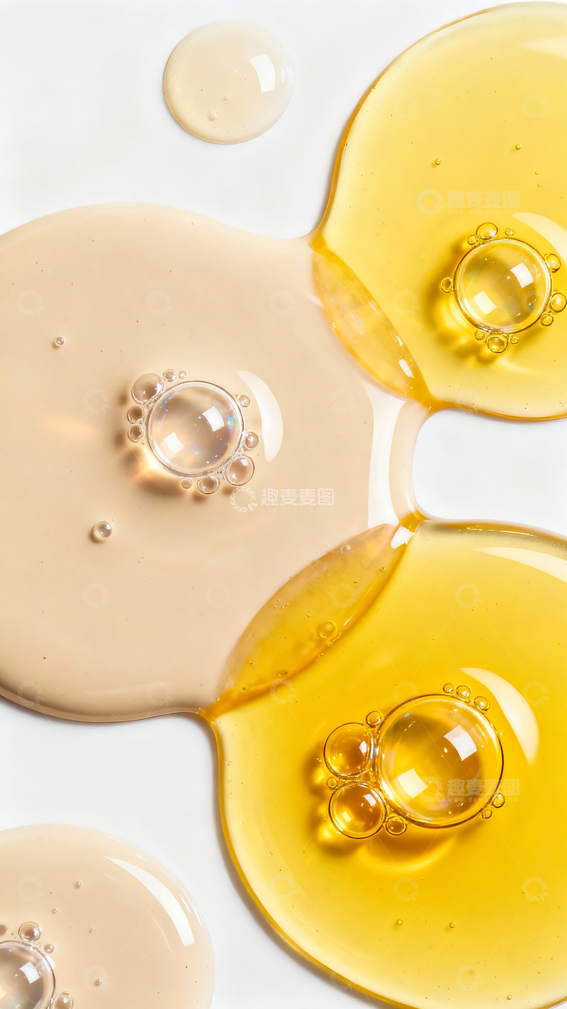 源文件下载【趣麦麦图】三种不同颜色的油脂相融2