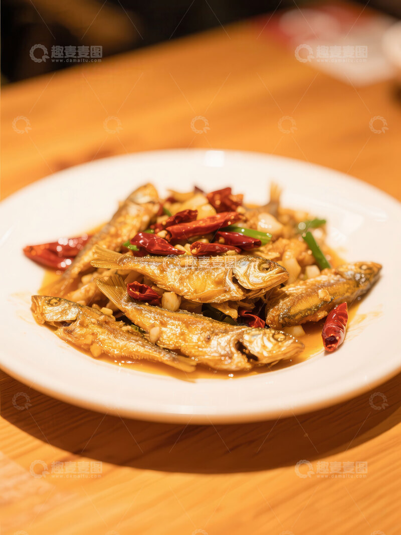 高清大图下载【趣麦麦图】小炒鱼  鲜嫩 酱色