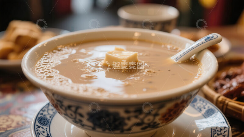 高清大图下载【趣麦麦图】酥油茶  咸香 搅打 