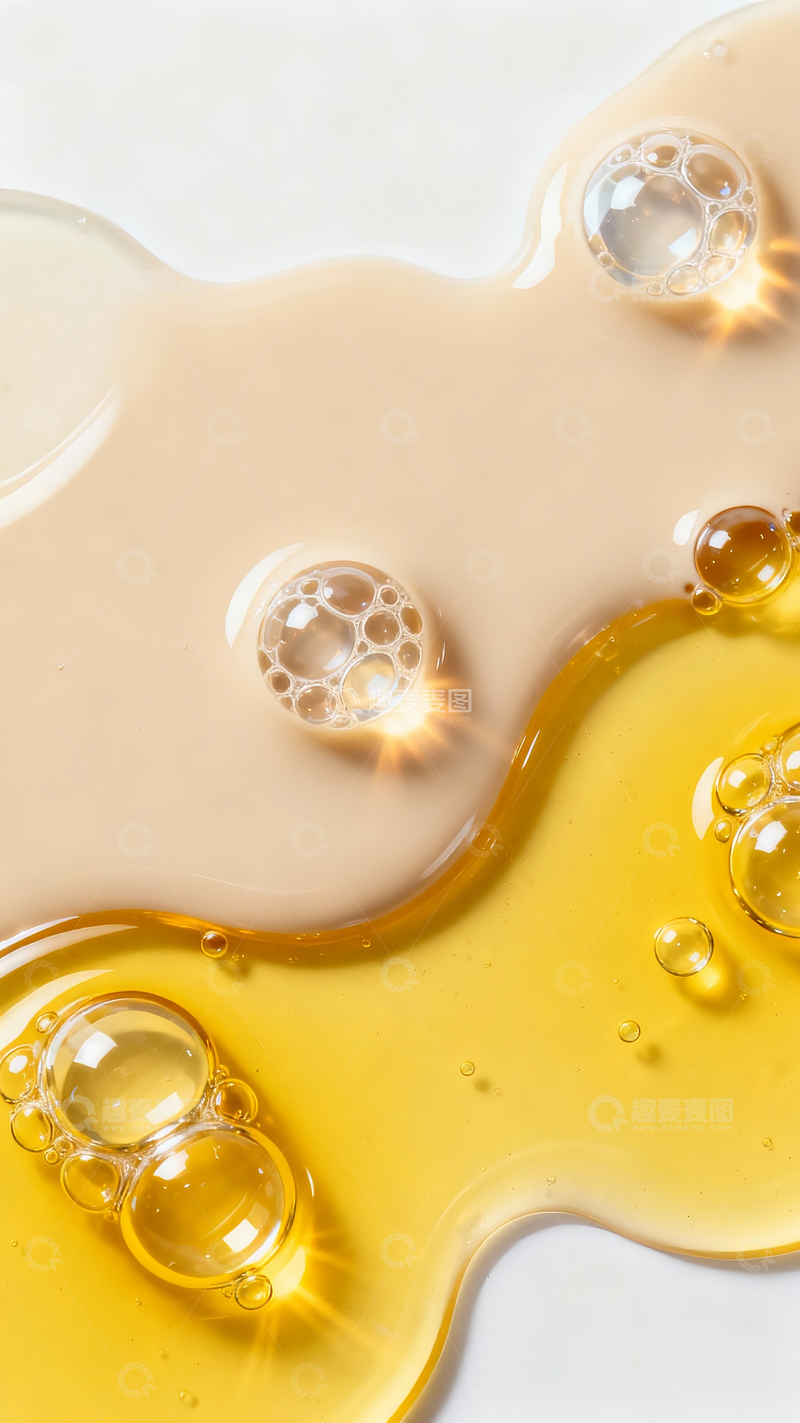 源文件下载【趣麦麦图】三种不同颜色的油脂相融3