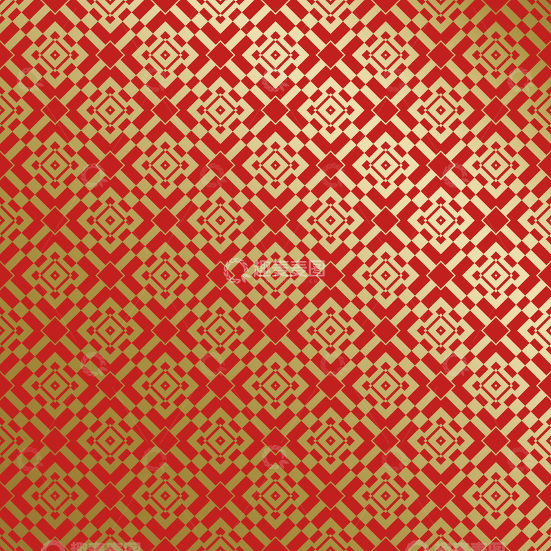 源文件下载【趣麦麦图】-红金中式喜庆花纹背景724