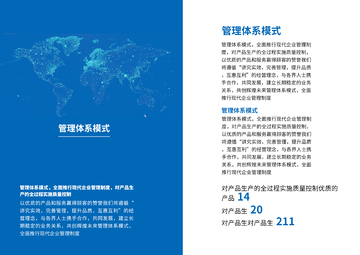 蓝色调管理体系模式介绍海报