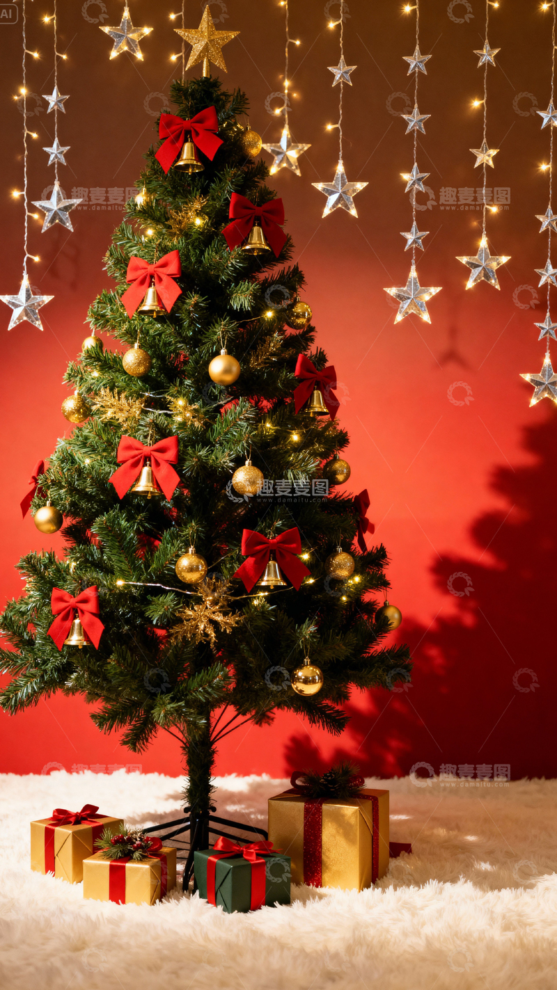 高清大图下载【趣麦麦图】圣诞节背景_竖屏007