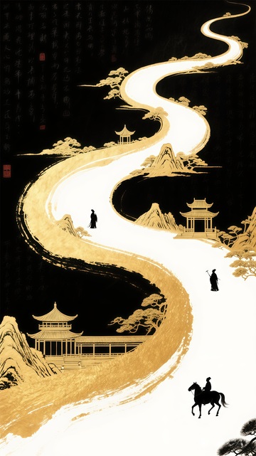 古风山水水墨画意境装饰画