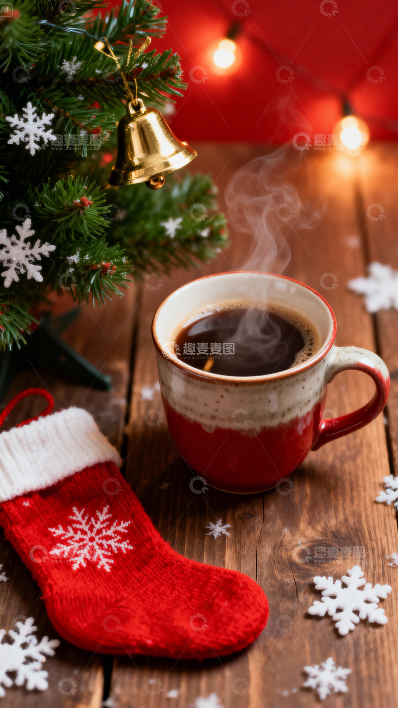 高清大图下载【趣麦麦图】圣诞节背景_竖屏045