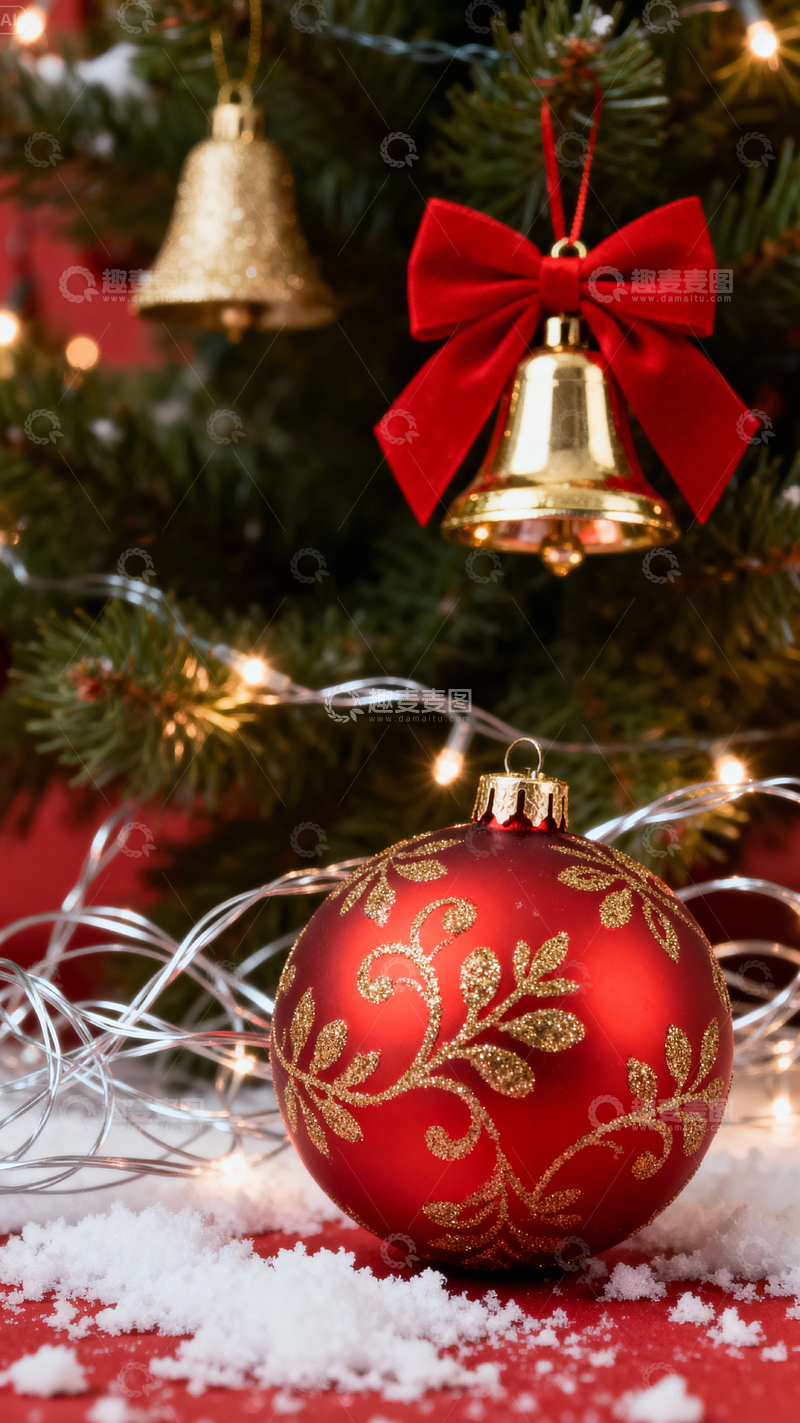高清大图下载【趣麦麦图】圣诞节背景_竖屏035