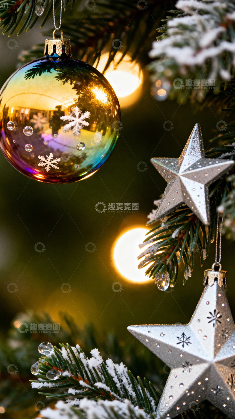 高清大图下载【趣麦麦图】圣诞节背景_竖屏039