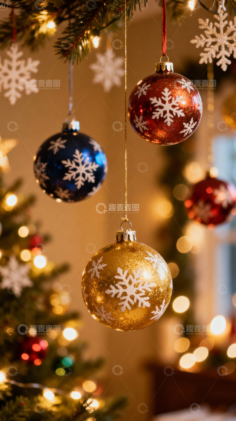 高清大图下载【趣麦麦图】圣诞节背景_竖屏019