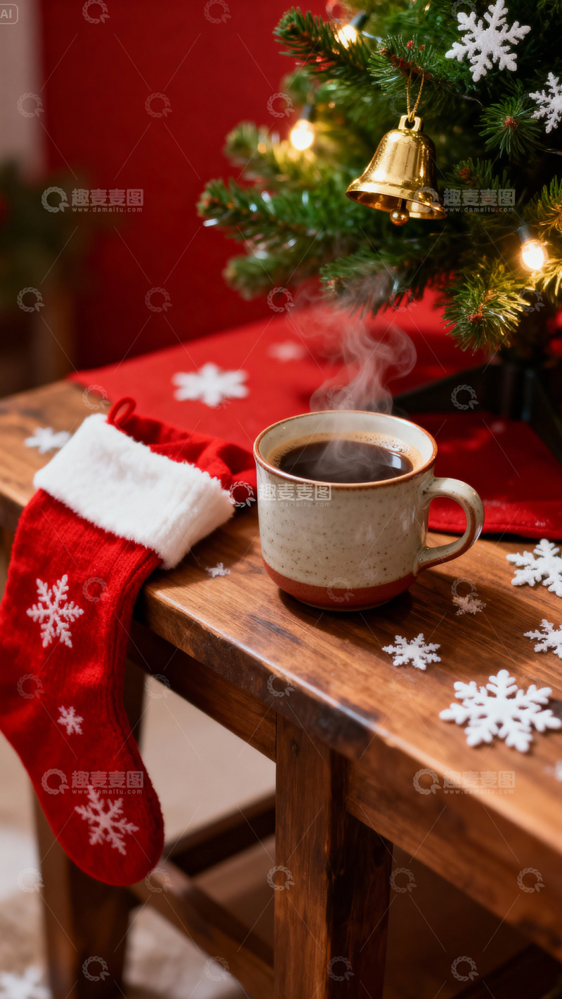 高清大图下载【趣麦麦图】圣诞节背景_竖屏041