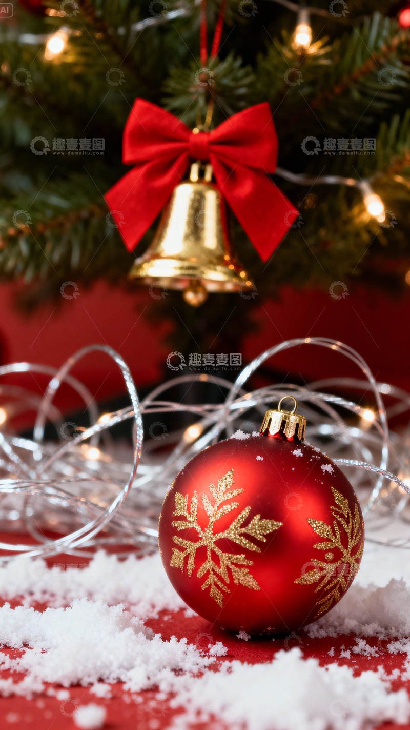 高清大图下载【趣麦麦图】圣诞节背景_竖屏025