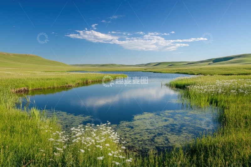 高清大图下载【趣麦麦图】-草原湿地自然美景