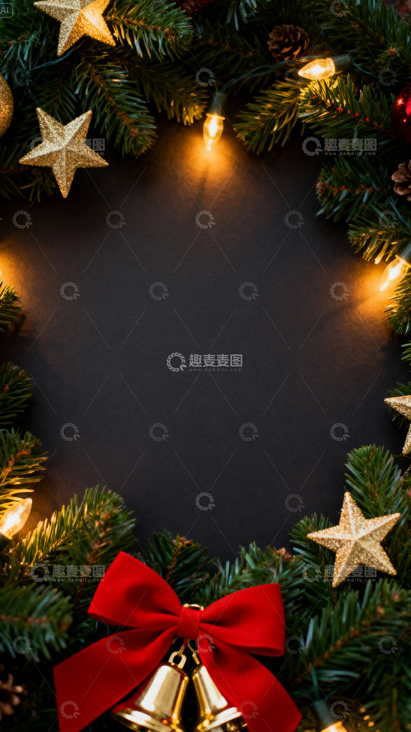 高清大图下载【趣麦麦图】圣诞节背景_竖屏081