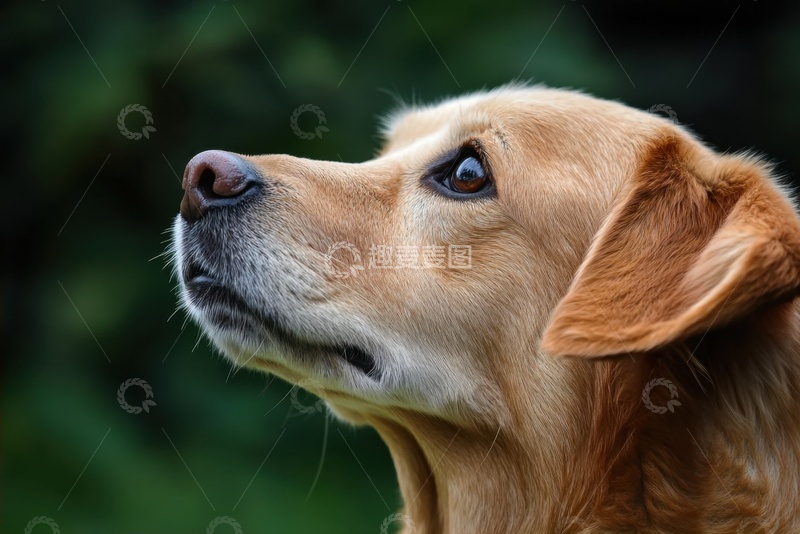 高清大图下载【趣麦麦图】仰望天空的金毛狗