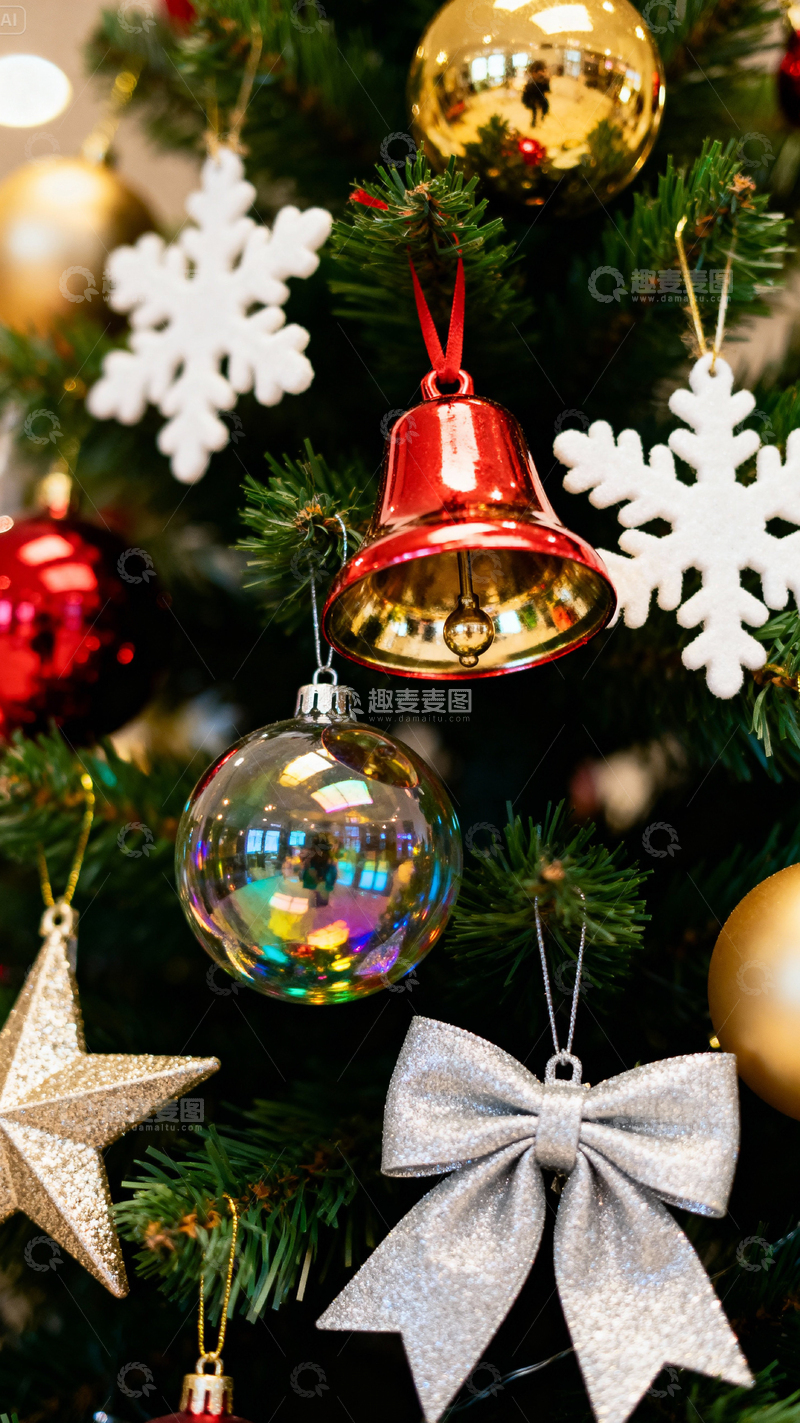 高清大图下载【趣麦麦图】 圣诞节背景_竖屏069