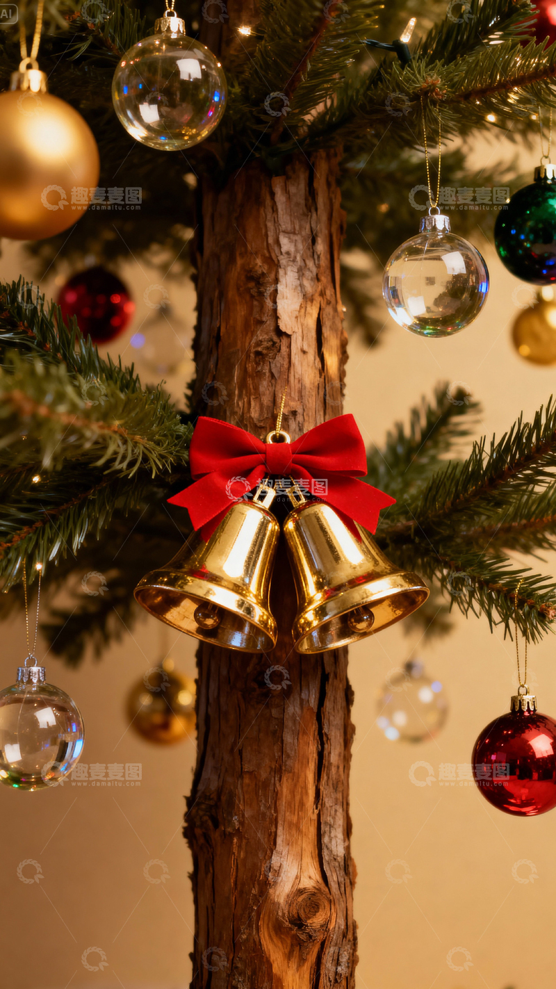 高清大图下载【趣麦麦图】 圣诞节背景_竖屏075