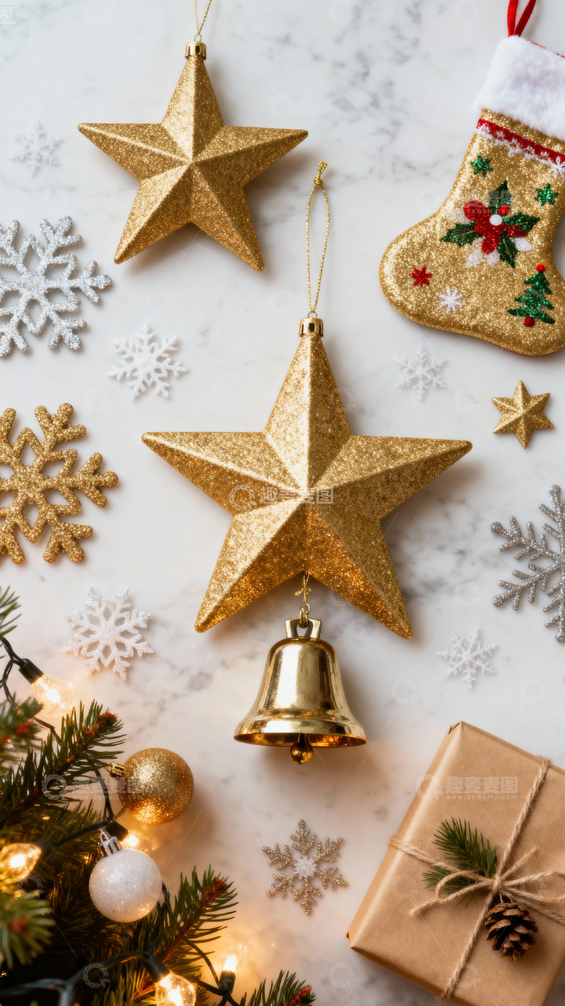 高清大图下载【趣麦麦图】圣诞节背景_竖屏085
