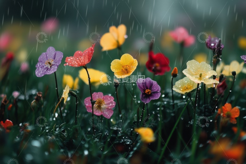 高清大图下载【趣麦麦图】盛开的鲜花花丛摄影