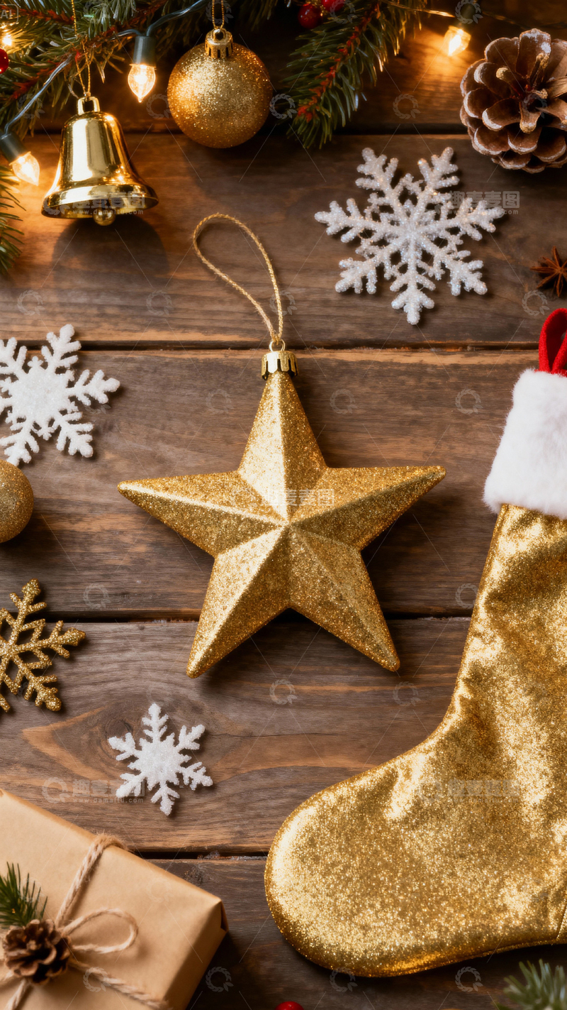 高清大图下载【趣麦麦图】圣诞节背景_竖屏089