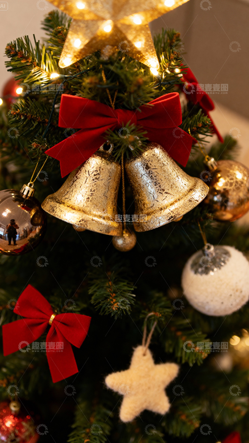 高清大图下载【趣麦麦图】圣诞节背景_竖屏056