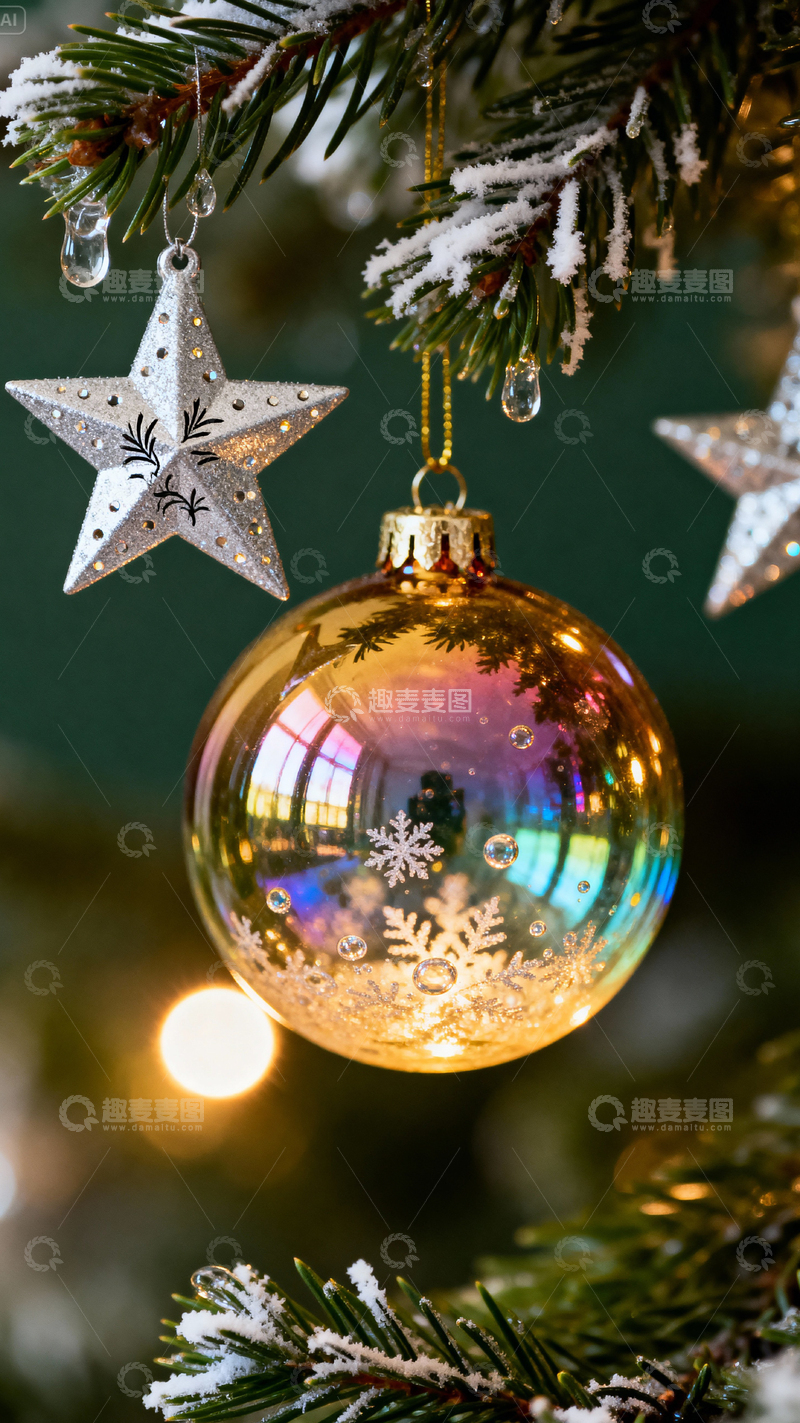 高清大图下载【趣麦麦图】圣诞节背景_竖屏054