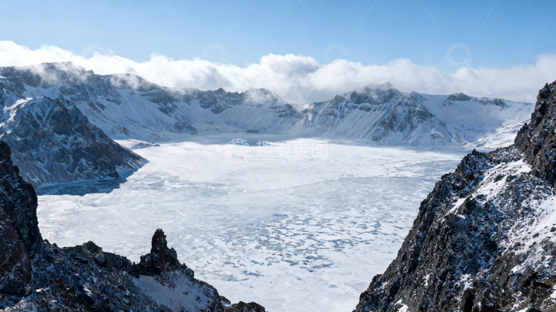 高清大图下载【趣麦麦图】冰川山谷壮丽风光