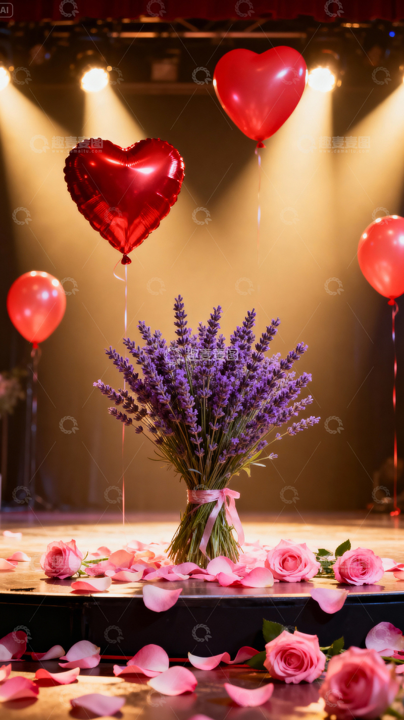 高清大图下载【趣麦麦图】 情人节婚礼浪漫背景_竖屏017