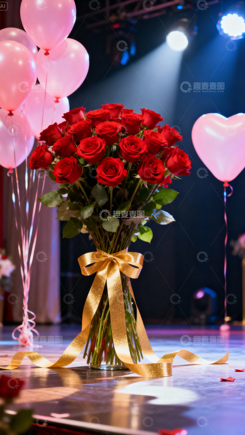 高清大图下载【趣麦麦图】 情人节婚礼浪漫背景_竖屏007