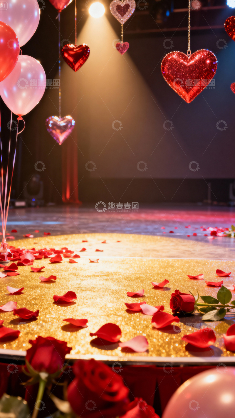 高清大图下载【趣麦麦图】 情人节婚礼浪漫背景_竖屏016