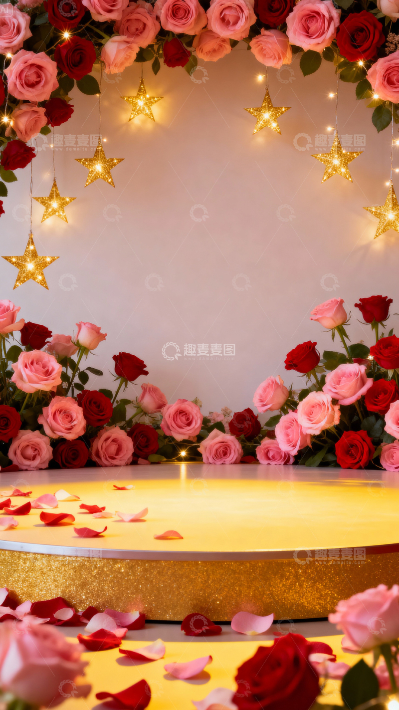 高清大图下载【趣麦麦图】 情人节婚礼浪漫背景_竖屏012