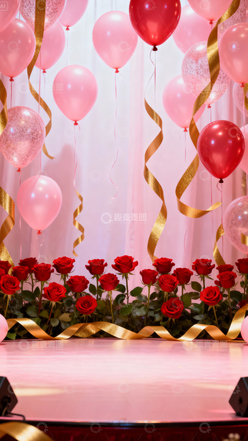高清大图下载【趣麦麦图】 情人节婚礼浪漫背景_竖屏014
