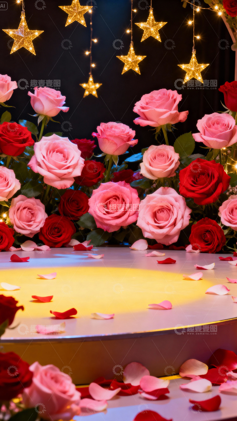 高清大图下载【趣麦麦图】 情人节婚礼浪漫背景_竖屏009