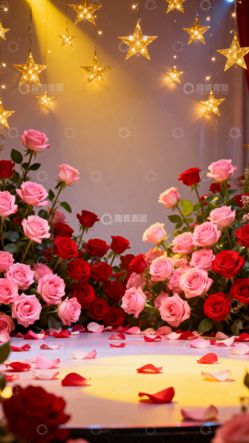 高清大图下载【趣麦麦图】 情人节婚礼浪漫背景_竖屏015