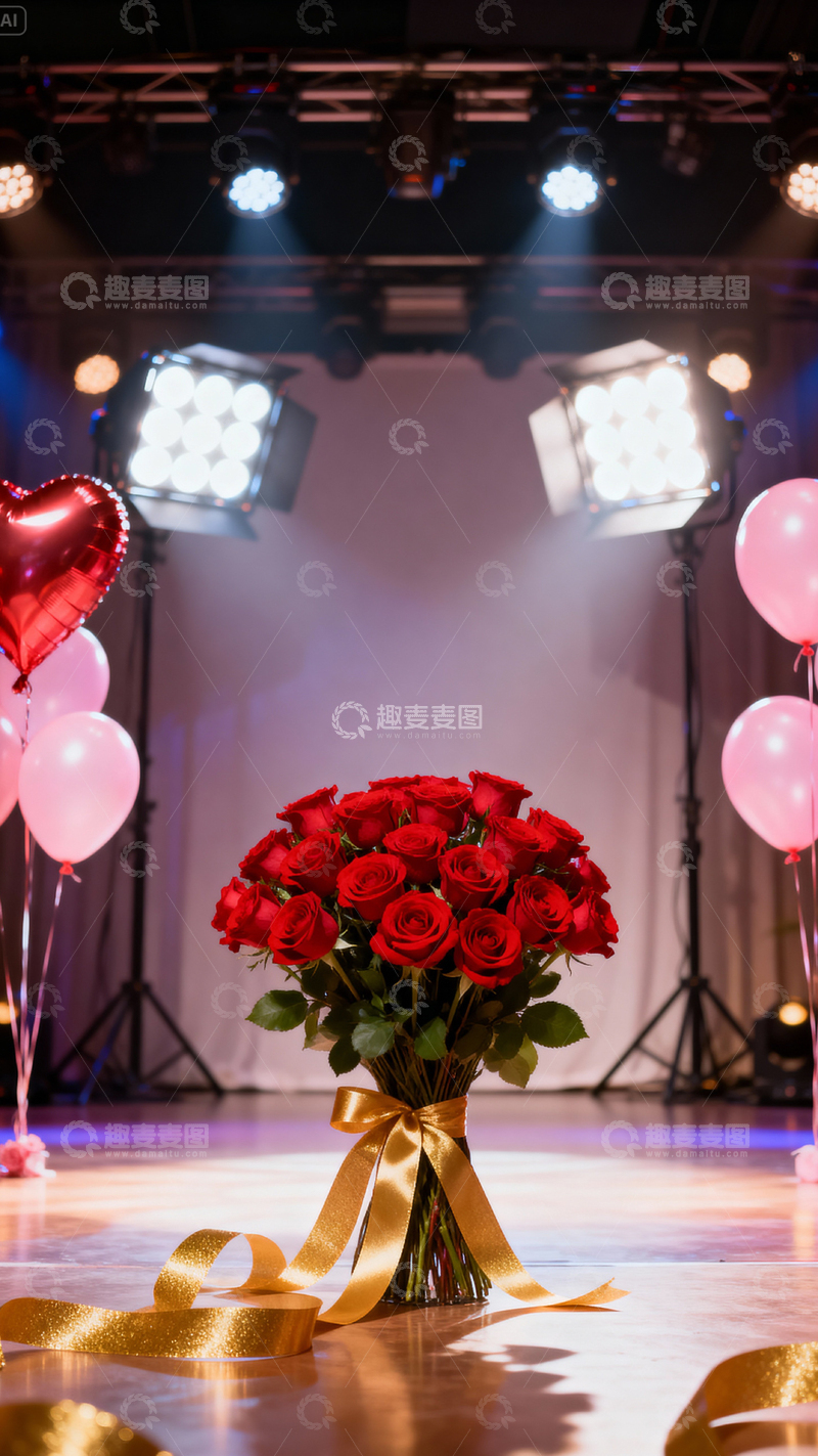 高清大图下载【趣麦麦图】 情人节婚礼浪漫背景_竖屏002