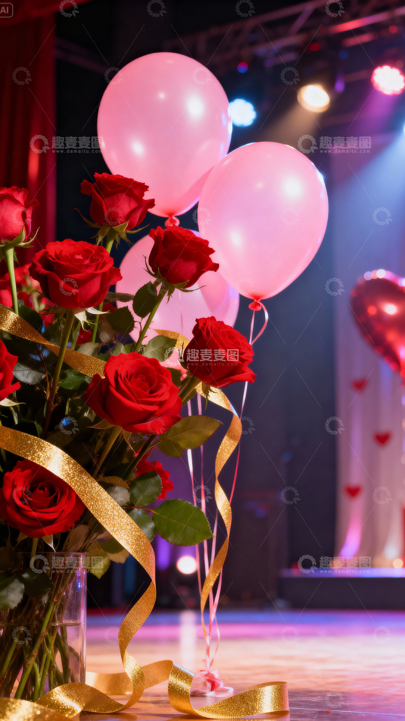 高清大图下载【趣麦麦图】 情人节婚礼浪漫背景_竖屏013