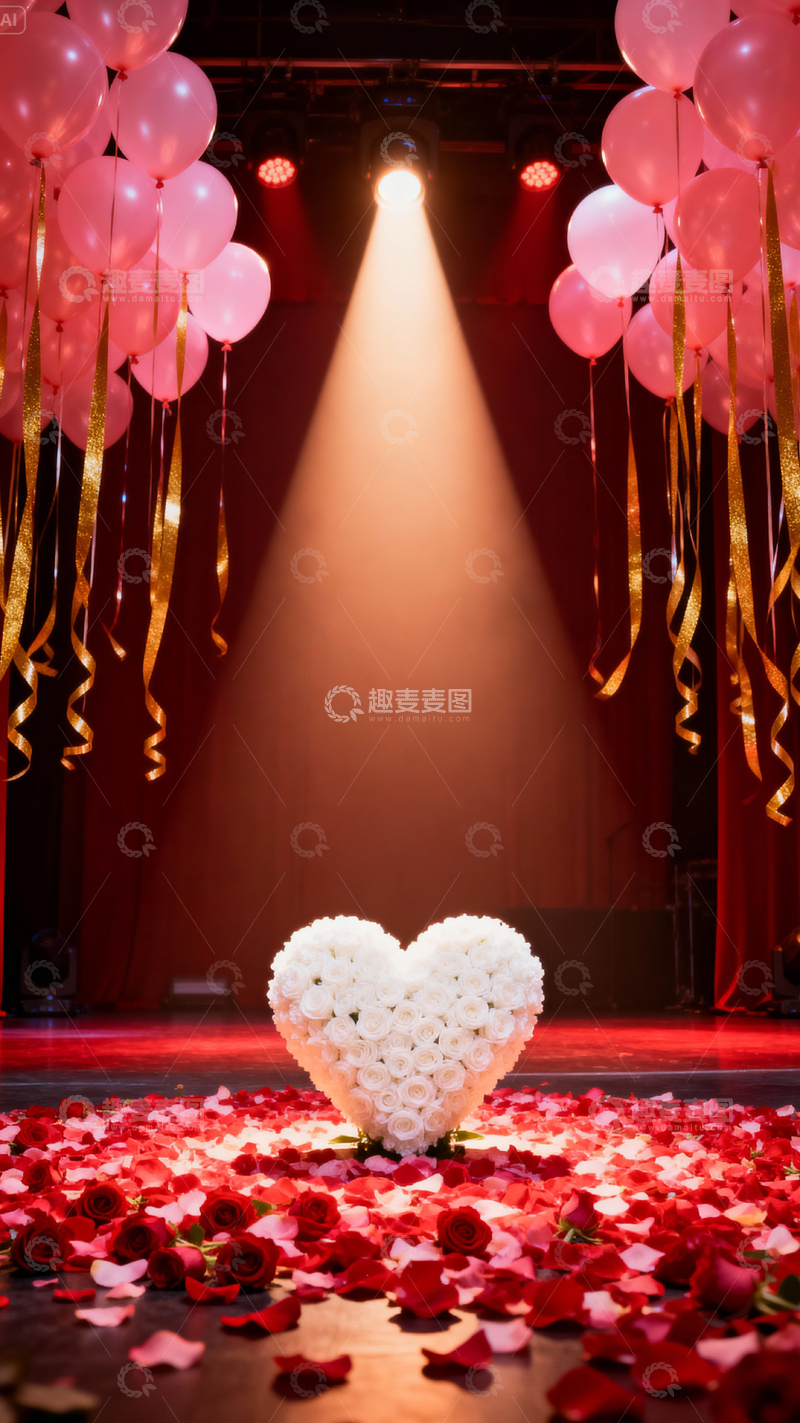 高清大图下载【趣麦麦图】 情人节婚礼浪漫背景_竖屏008