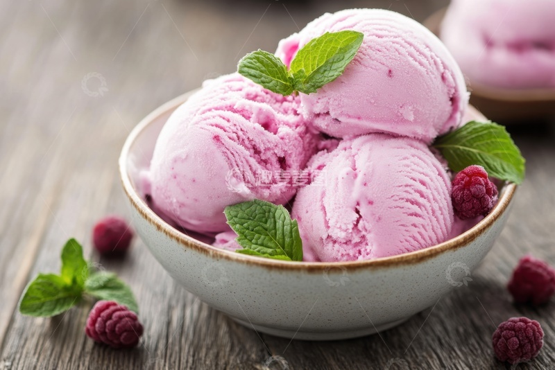 高清大图下载【趣麦麦图】草莓雪球美食摄影