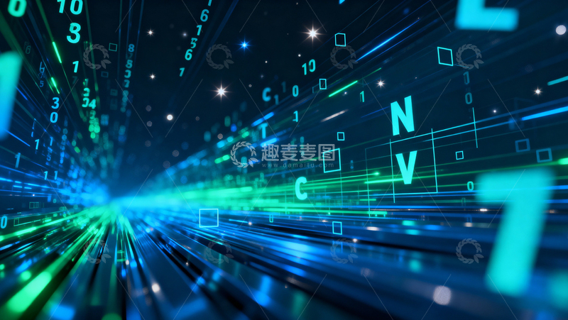 高清大图下载【趣麦麦图】 科技风数据背景033