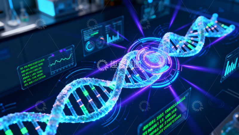 高清大图下载【趣麦麦图】科技医疗DNA背景006