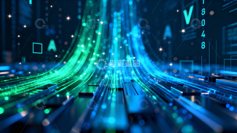高清大图下载【趣麦麦图】 科技风数据背景036