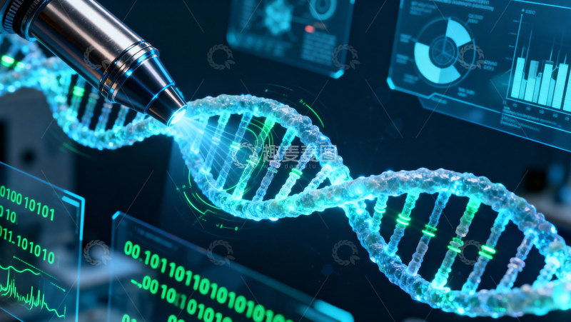 高清大图下载【趣麦麦图】科技医疗DNA背景008