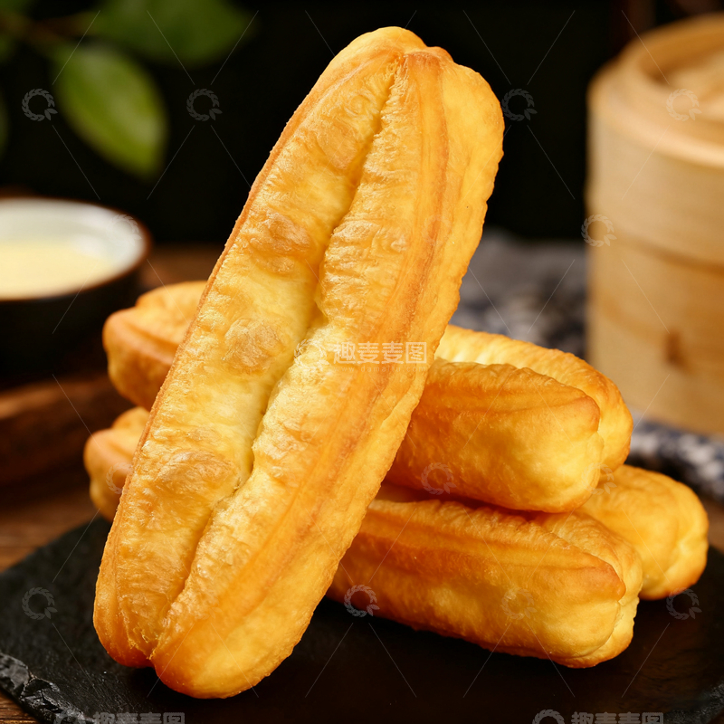 高清大图下载【趣麦麦图】早餐油条美食摄影图片